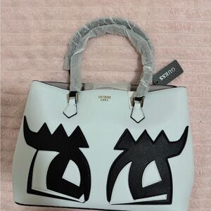 Guess Monochrome Graphic Satchel
